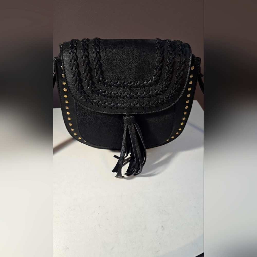 Black Braided Women's Bag